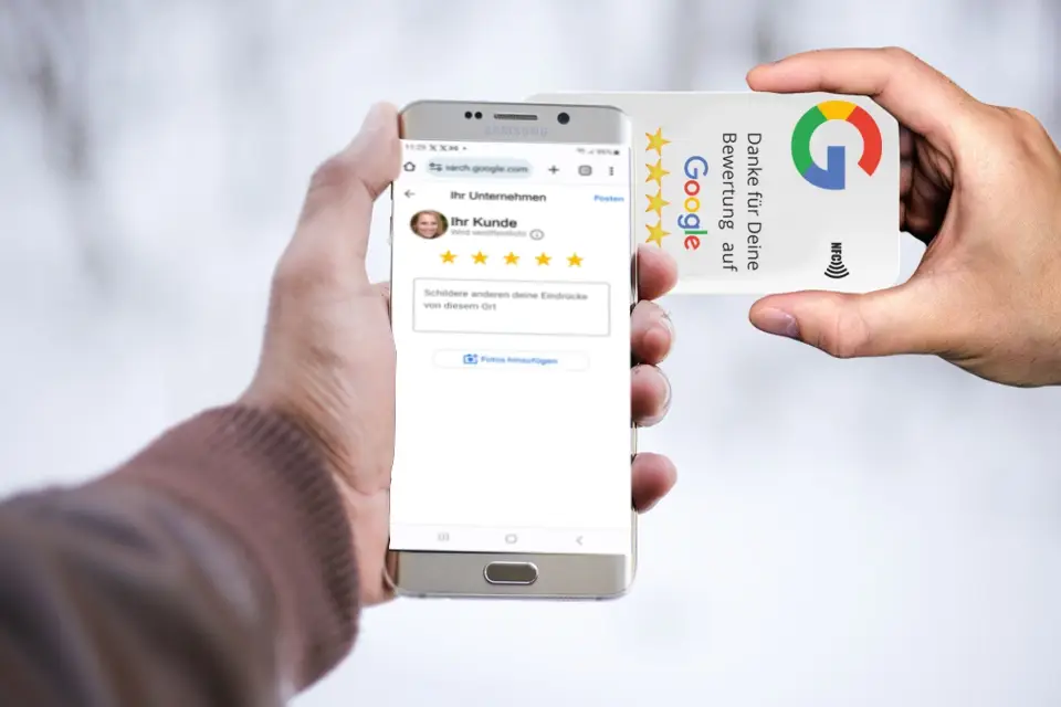 Google Bewertungskarte NFC